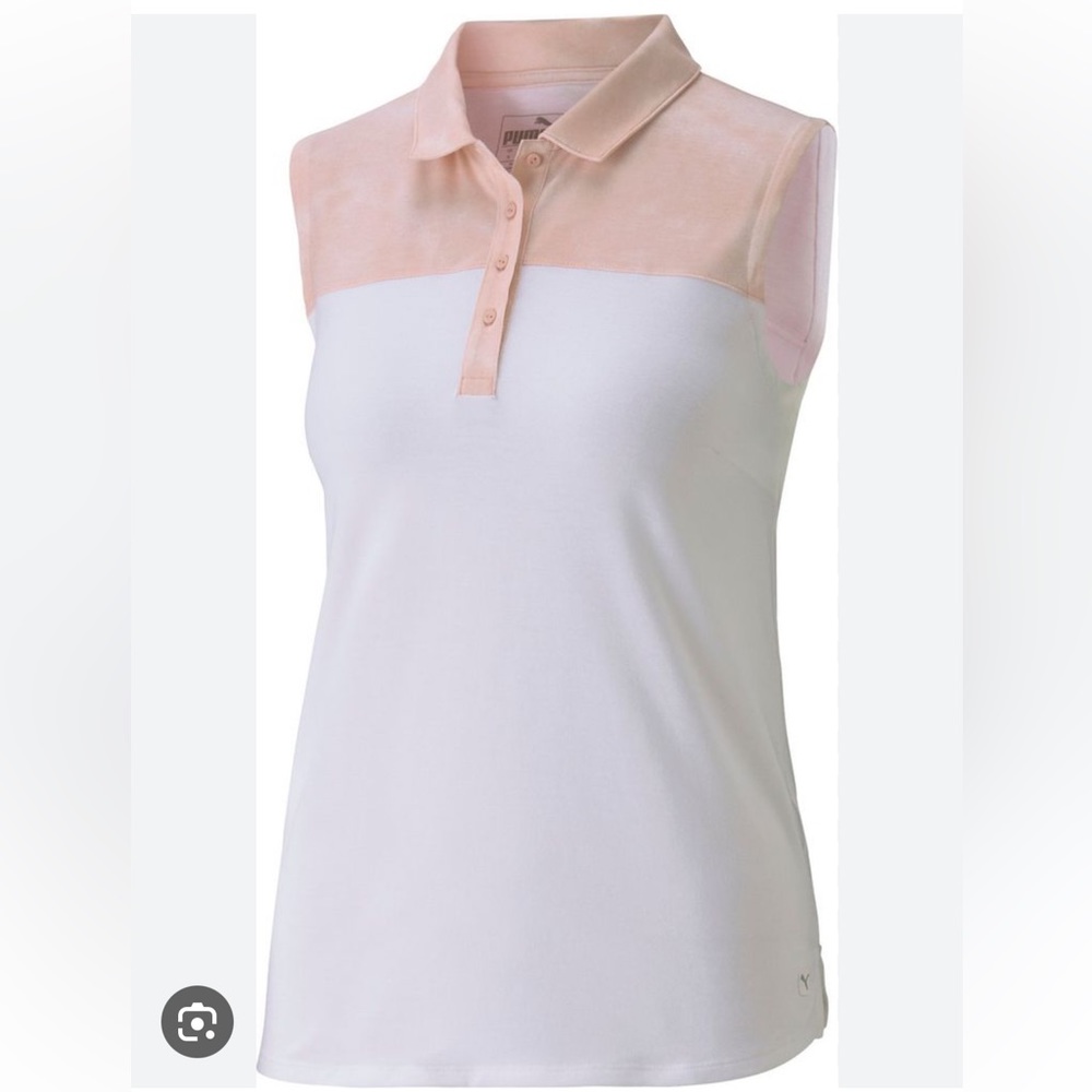PUMA Women's Tie Dye Blocked Sleeveless Polo